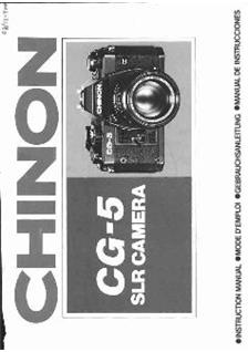 Chinon CG 5 manual. Camera Instructions.